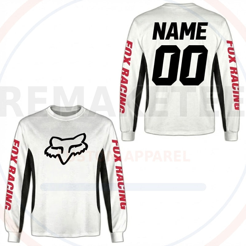 RemakeTee Fox Custom Vintage Retro BMX Racing Jersey 638