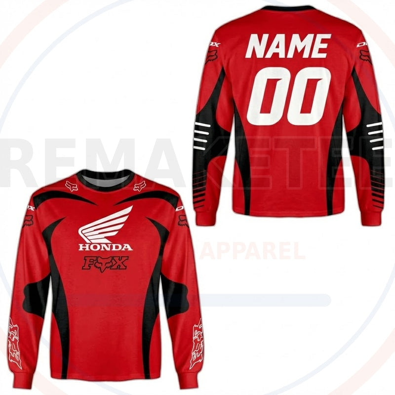 RemakeTee Honda Custom Vintage Retro BMX Racing Jersey 602