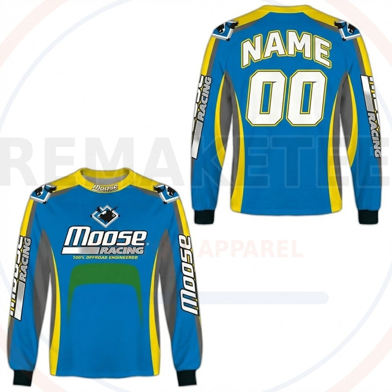 RemakeTee Moose Custom Vintage Retro BMX Racing Jersey 512