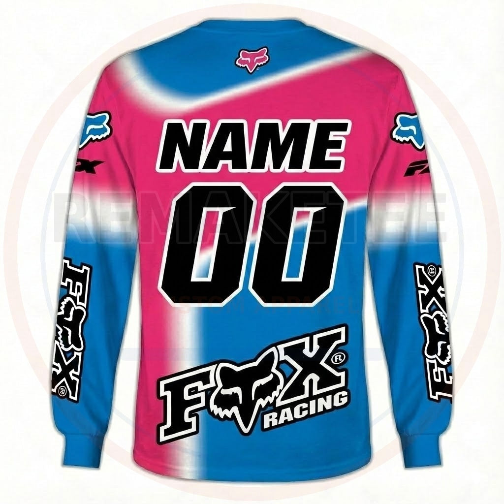 RemakeTee Fox Custom Vintage Retro BMX Racing Jersey 333
