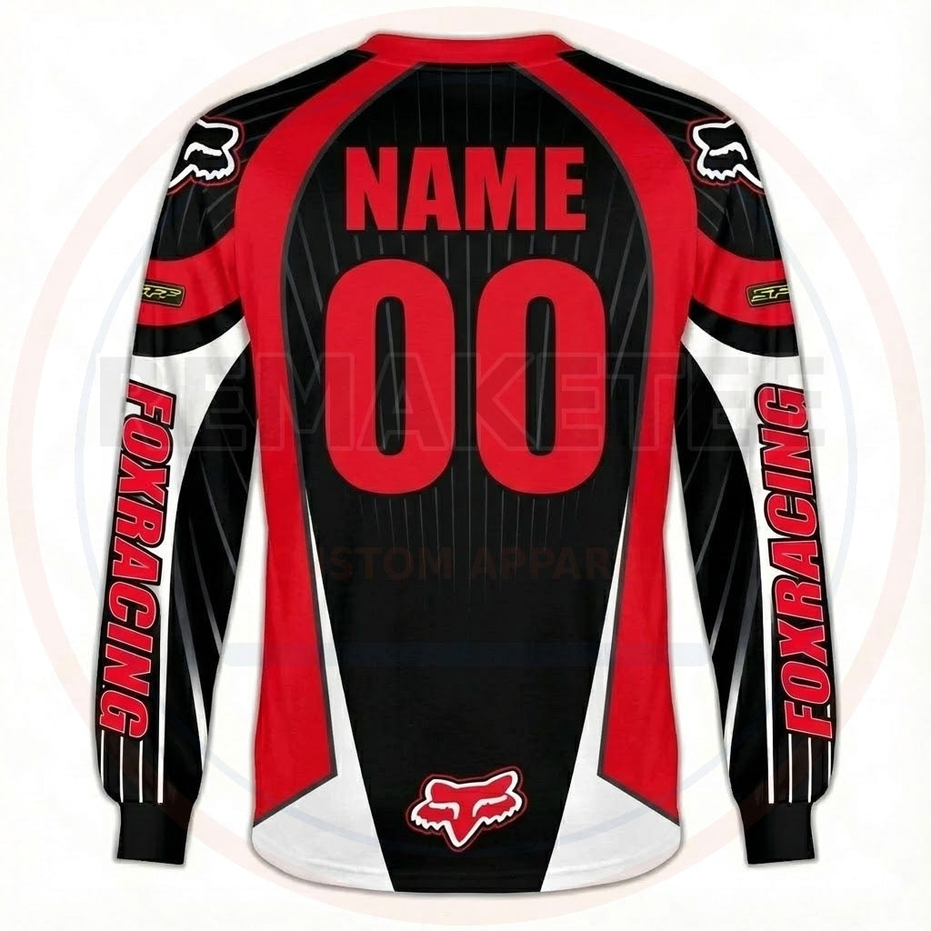 RemakeTee Fox Custom Vintage Retro BMX Racing Jersey 327