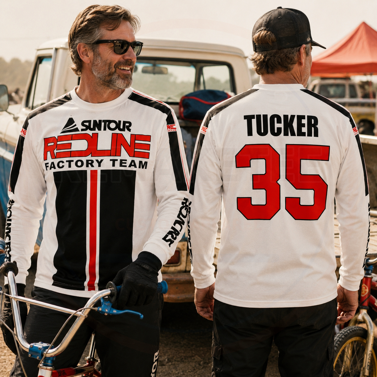 RemakeTee Redline Custom Vintage Retro BMX Racing Jersey 110