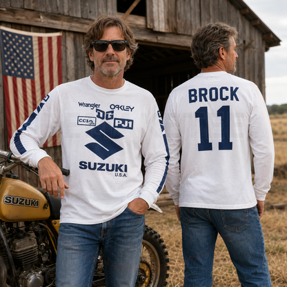 RemakeTee Suzuki Wrangler DG Oakley Custom Vintage Retro VMX Racing Jersey 460