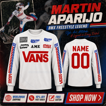 RemakeTee Vans A'me Max Echo Custom Vintage Retro BMX Racing Jersey 979