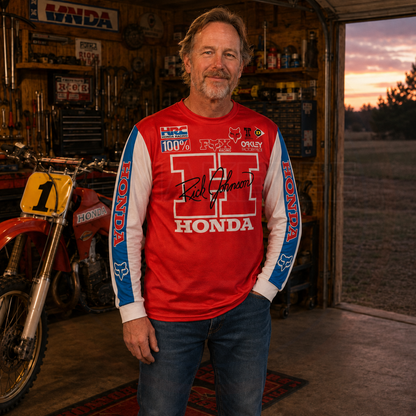 RemakeTee Honda Fox HRC Oakley Custom Vintage Retro VMX Racing Jersey 1091