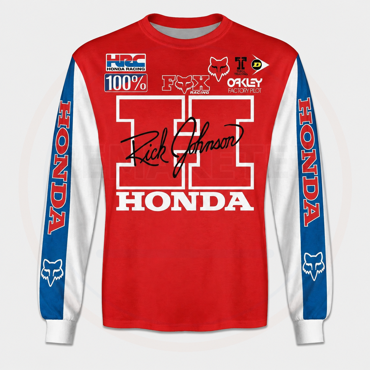 RemakeTee Honda Fox HRC Oakley Custom Vintage Retro VMX Racing Jersey 1091