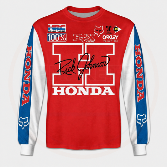 RemakeTee Honda Fox HRC Oakley Custom Vintage Retro VMX Racing Jersey 1091