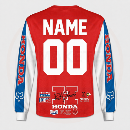 RemakeTee Honda Fox HRC Oakley Custom Vintage Retro VMX Racing Jersey 1091