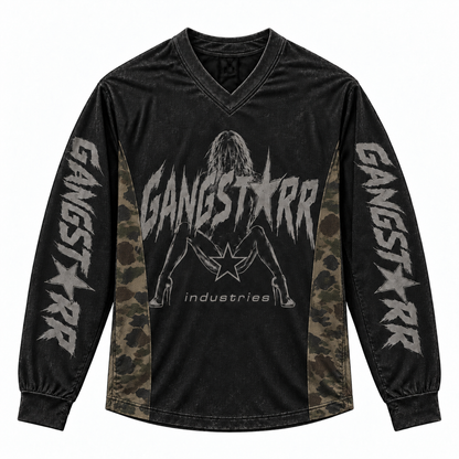 RemakeTee GangStarr Camo Custom Vintage Retro BMX Racing Jersey 1448