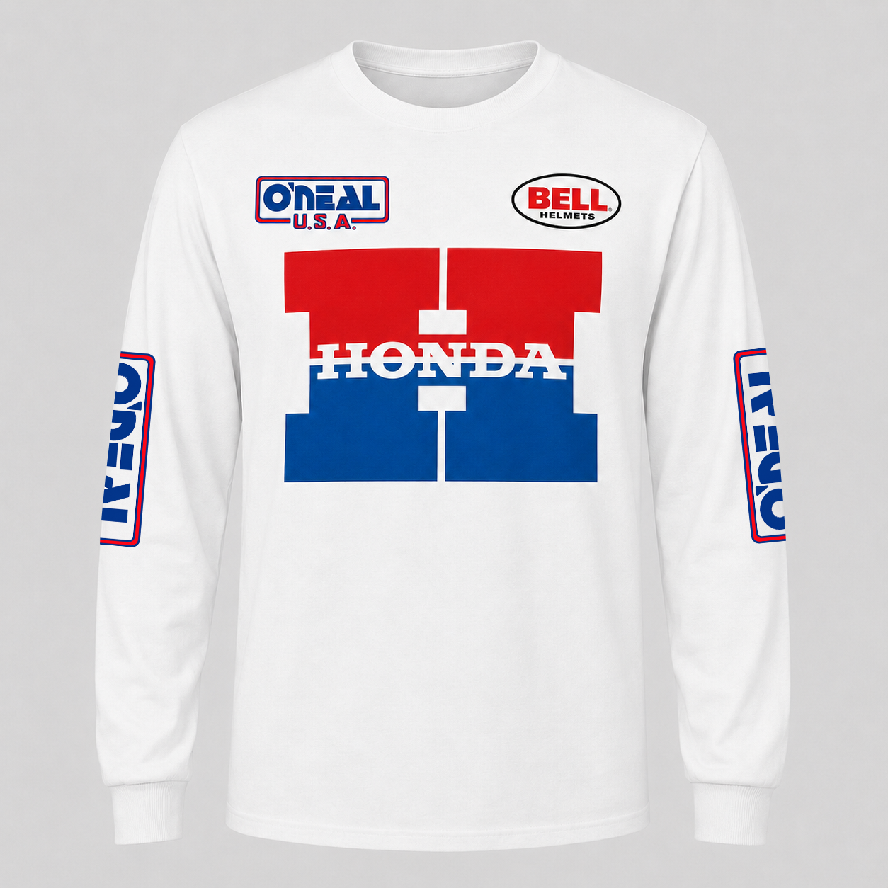 RemakeTee Honda Bel Helmets O'neal Custom Vintage Retro VMX Racing Jersey 1281