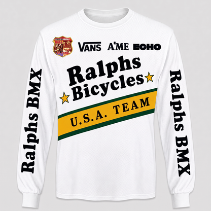 Ralphs Bicycles Vans A'ME Echo Black vintage BMX racing jersey - product view