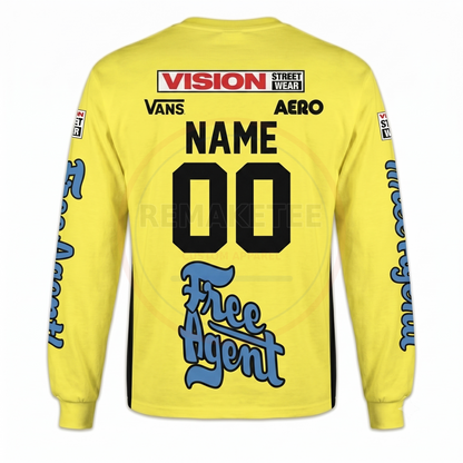 RemakeTee Free Agent Custom Vintage Retro BMX Racing Jersey 007