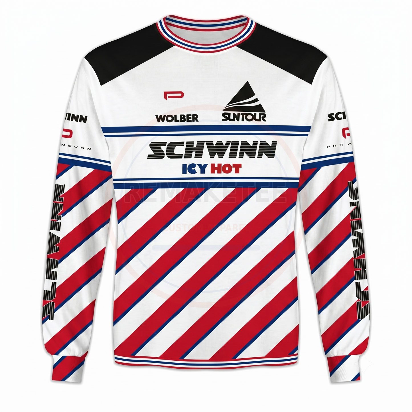 RemakeTee Schwinn Custom Vintage Retro BMX Racing Jersey 024