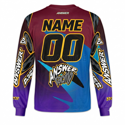 RemakeTee Answer Custom Vintage Retro BMX Racing Jersey 021