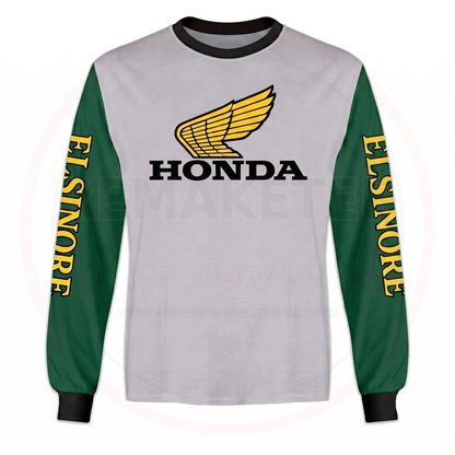 RemakeTee ELSINORE Honda Custom Vintage Retro VMX Racing Jersey 1284
