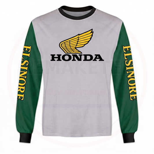 RemakeTee ELSINORE Honda Custom Vintage Retro VMX Racing Jersey 1284