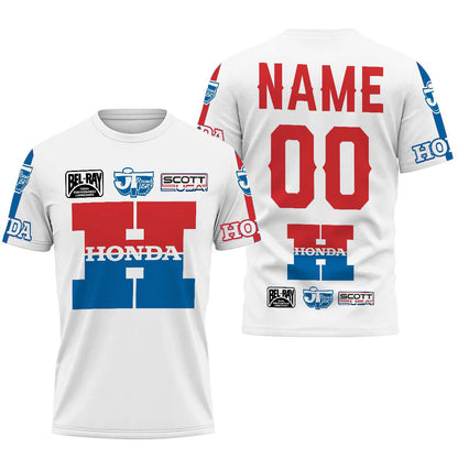 JT Honda #1086 vintage VMX racing jersey - design detail 3