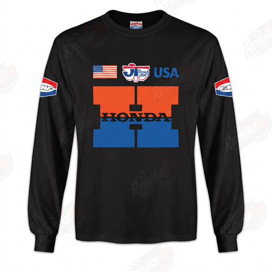 JT Honda HRC USA Black FMF vintage VMX racing jersey - product view