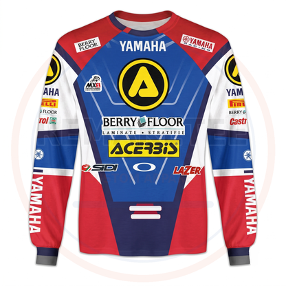 RemakeTee Acerbis Yamaha Berry Floor Custom Vintage Retro VMX Racing Jersey 825