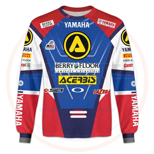 RemakeTee Acerbis Yamaha Berry Floor Custom Vintage Retro VMX Racing Jersey 825