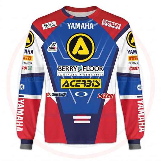 RemakeTee Acerbis Yamaha Berry Floor Custom Vintage Retro VMX Racing Jersey 825