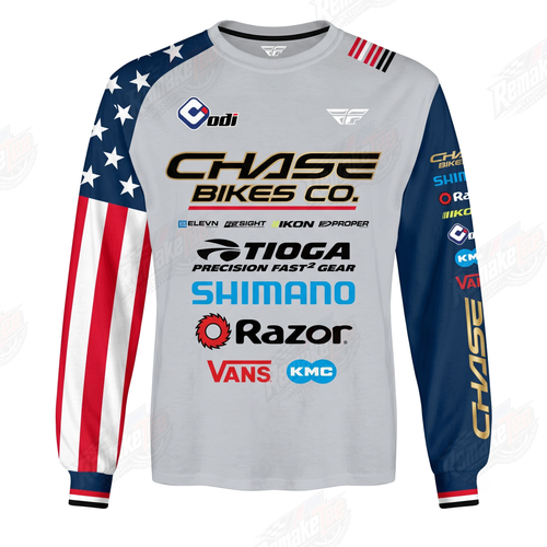 RemakeTee Chase Bikes Co Shimano Tioga Custom Vintage Retro BMX Racing Jersey 1572