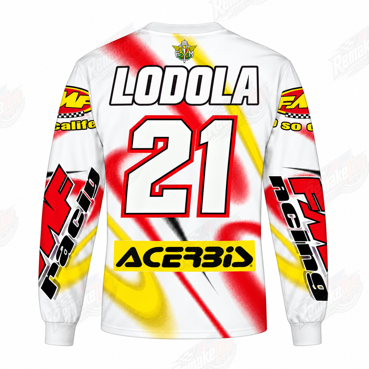 RemakeTee FMF Alpinestars Airoh Acerbis Thor 100% JT M1TO Offroad66 Thor Custom Vintage Retro VMX Racing Jersey 1804