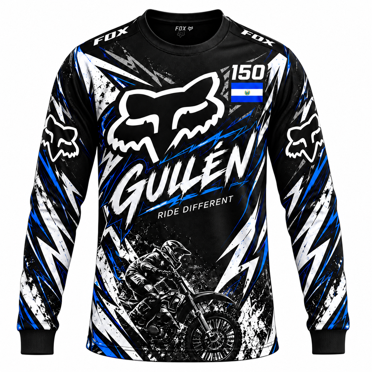 RemakeTee Fox X El Salvador Custom Vintage Retro VMX Racing Jersey 1624
