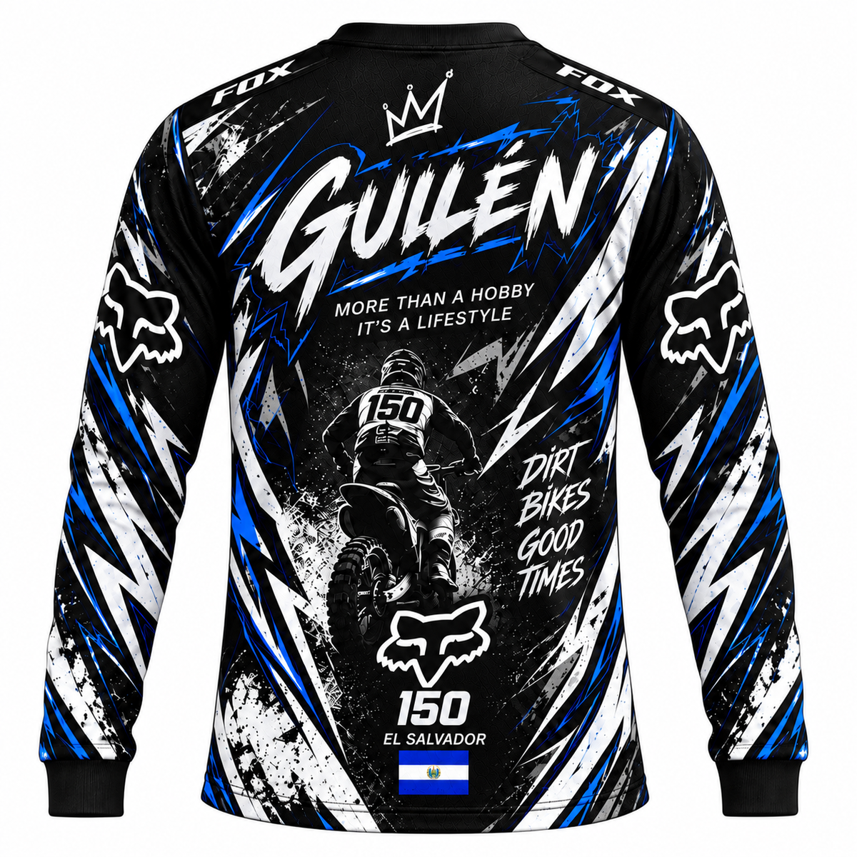 RemakeTee Fox X El Salvador Custom Vintage Retro VMX Racing Jersey 1624