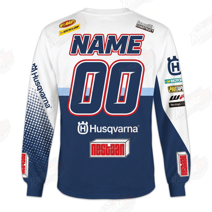 Husqvarna Nestaan FMF Dunlop Vintage Retro VMX Racing Jersey - back product view
