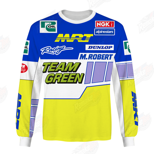 RemakeTee MRT Team Green Dunlop Custom Vintage Retro VMX Racing Jersey 1567