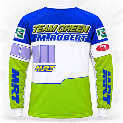 RemakeTee MRT Team Green Dunlop Custom Vintage Retro VMX Racing Jersey 1569