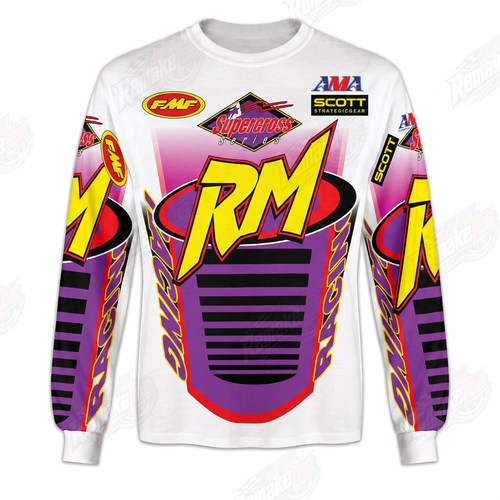 RM Supercross FMF Ama Scott vintage VMX racing jersey - product view