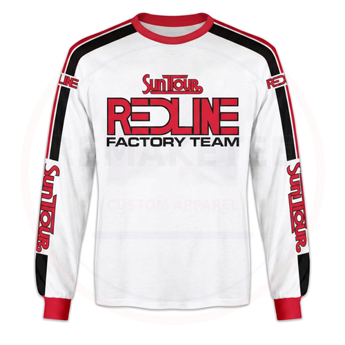 RemakeTee Suntours Redline Factory Custom Vintage Retro BMX Racing Jersey 981