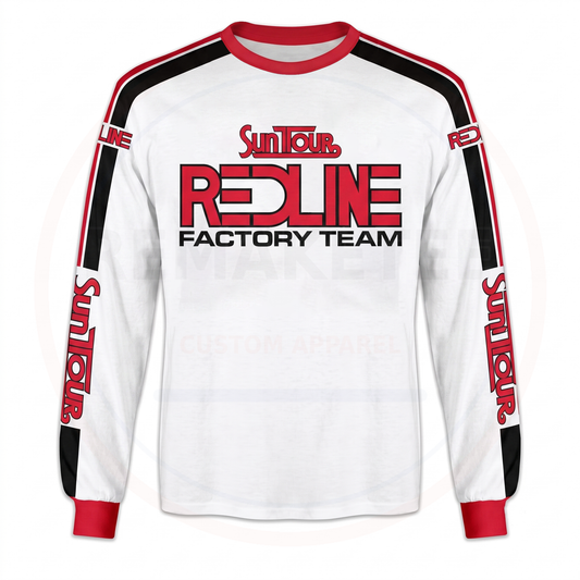 RemakeTee Suntours Redline Factory Custom Vintage Retro BMX Racing Jersey 981