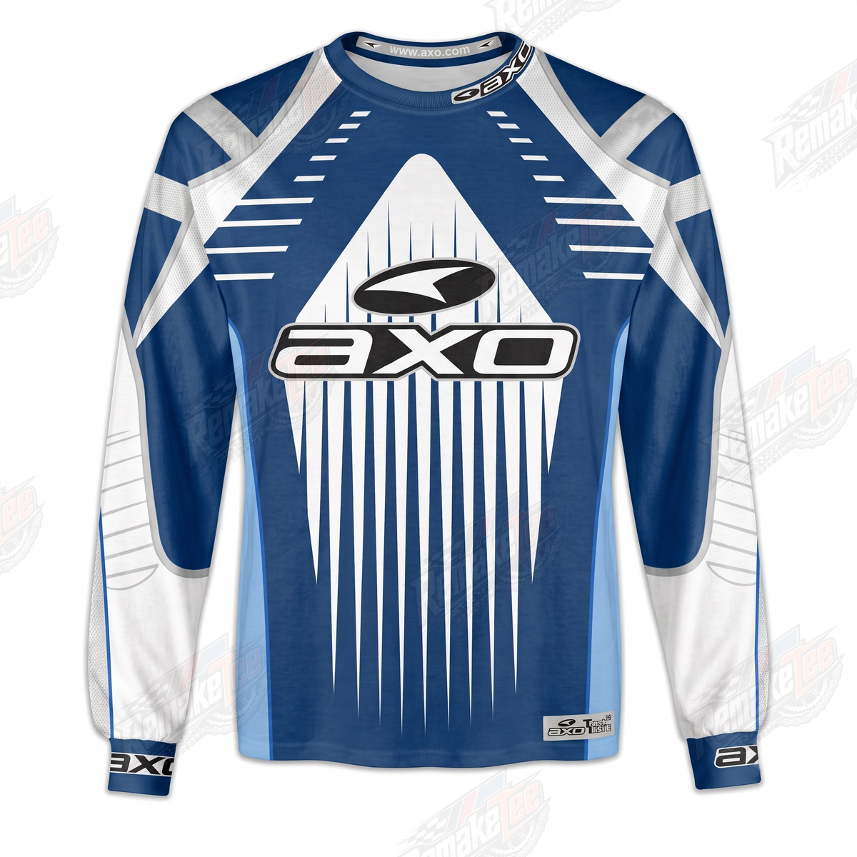 AXO Blue White Racing vintage VMX racing jersey - product view