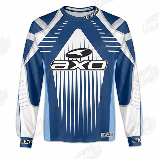 AXO Blue White Racing vintage VMX racing jersey - product view