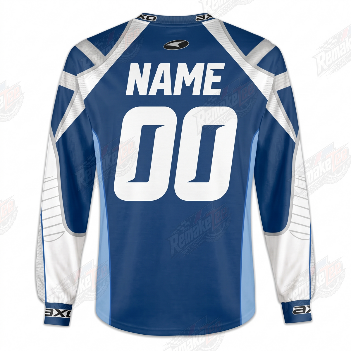 AXO Blue White Racing vintage VMX racing jersey - alternate product view