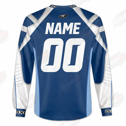 AXO Blue White Racing vintage VMX racing jersey - alternate product view
