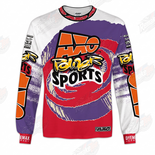 AXO Power Sports Purple Red vintage VMX racing jersey - product view