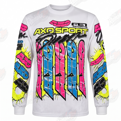 AXO Sport Neon Graffiti vintage VMX racing jersey - product view