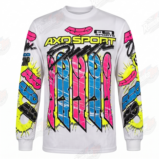 AXO Sport Neon Graffiti vintage VMX racing jersey - product view