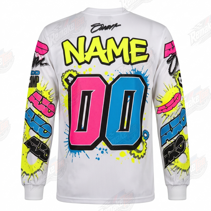 AXO Sport Neon Graffiti vintage VMX racing jersey - alternate product view
