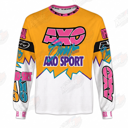 AXO Sport Orange Pink Retro vintage VMX racing jersey - product view