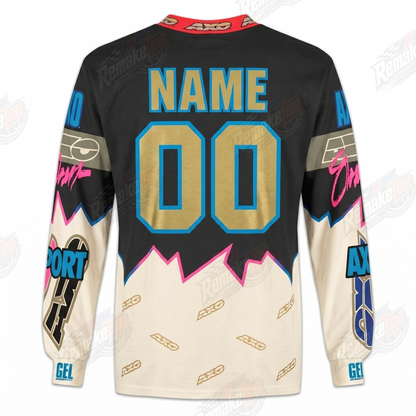 AXO Sport Pink Teal Retro vintage VMX racing jersey - alternate product view