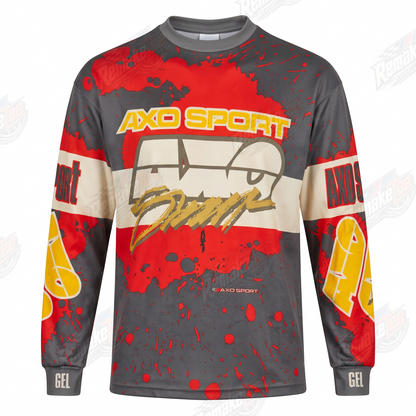 AXO Sport Red Splatter vintage VMX racing jersey - product view