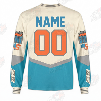 AXO Sport Teal Cream Retro vintage VMX racing jersey - alternate product view