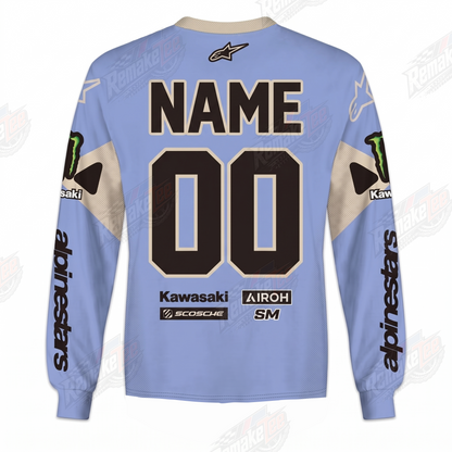 Alpinestars Kawasaki Monster Energy vintage VMX racing jersey - alternate product view