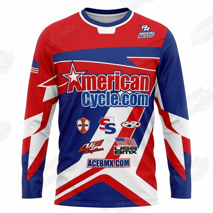 American Cycle.com vintage BMX racing jersey - product view