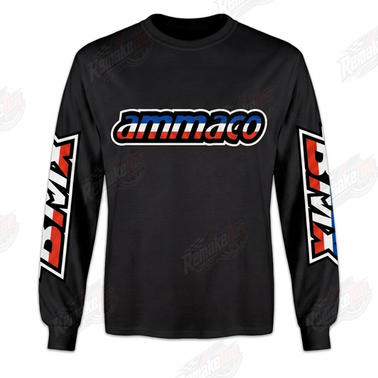 Ammaco Black vintage BMX racing jersey - product view
